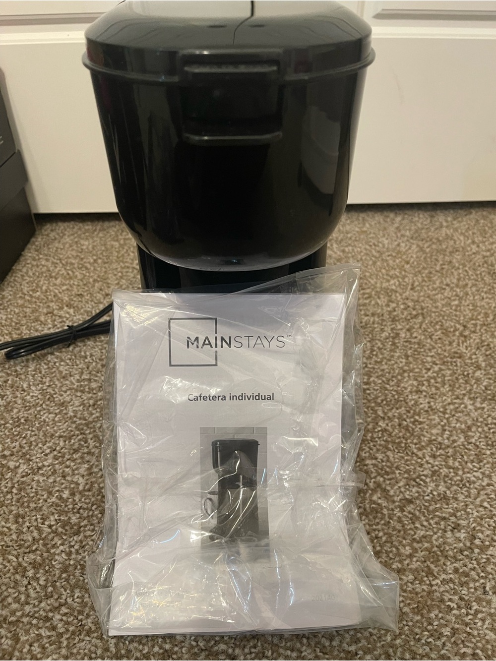 Mainstays Single-Serve Black Coffee Maker |14oz | Black - Picture 9 of 9